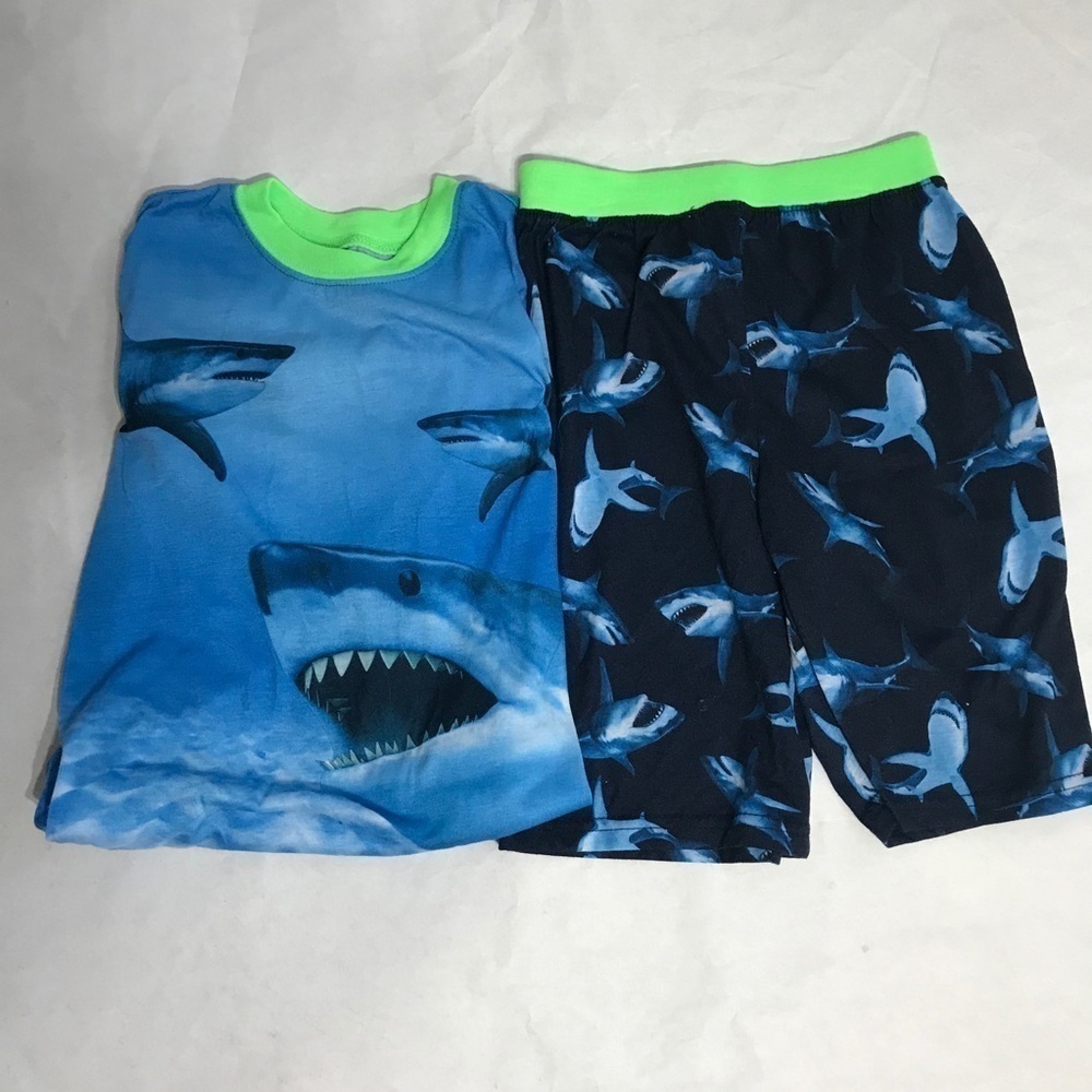 Shark week short and shirt pajama set toddler boy small children’s wonder nation